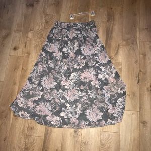 Brand new grey floral skirt from Nordstrom